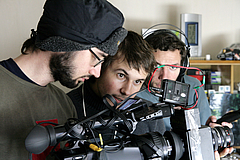 Arsy-Versy shooting. Jaro Vaľko, Miro Remo, Lukáš Kasprzyk