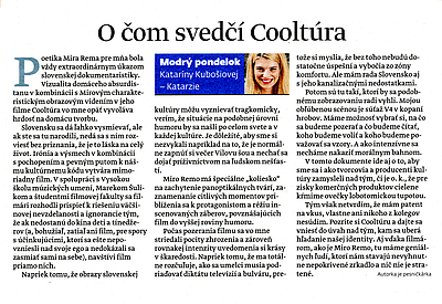 Katarzia hovorí o filme Cooltúra