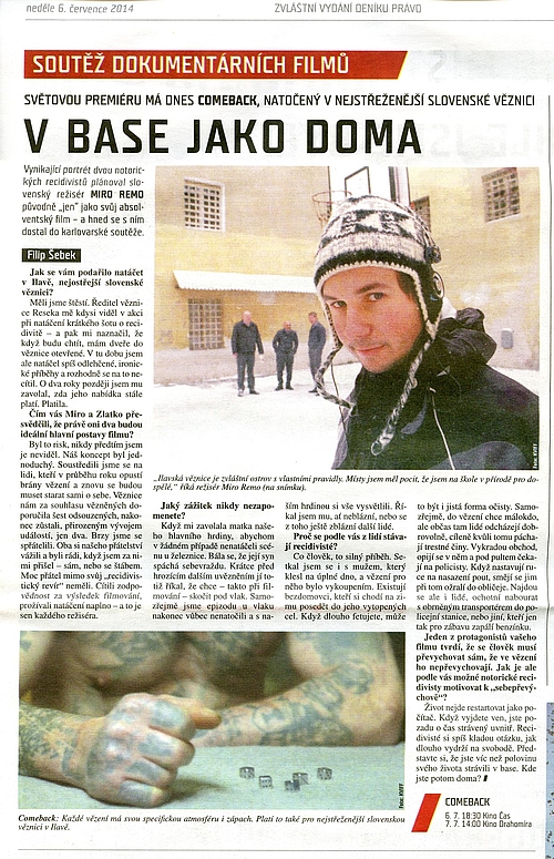 KVIFF, festivalový denník, rozhovor s Mirom Remom